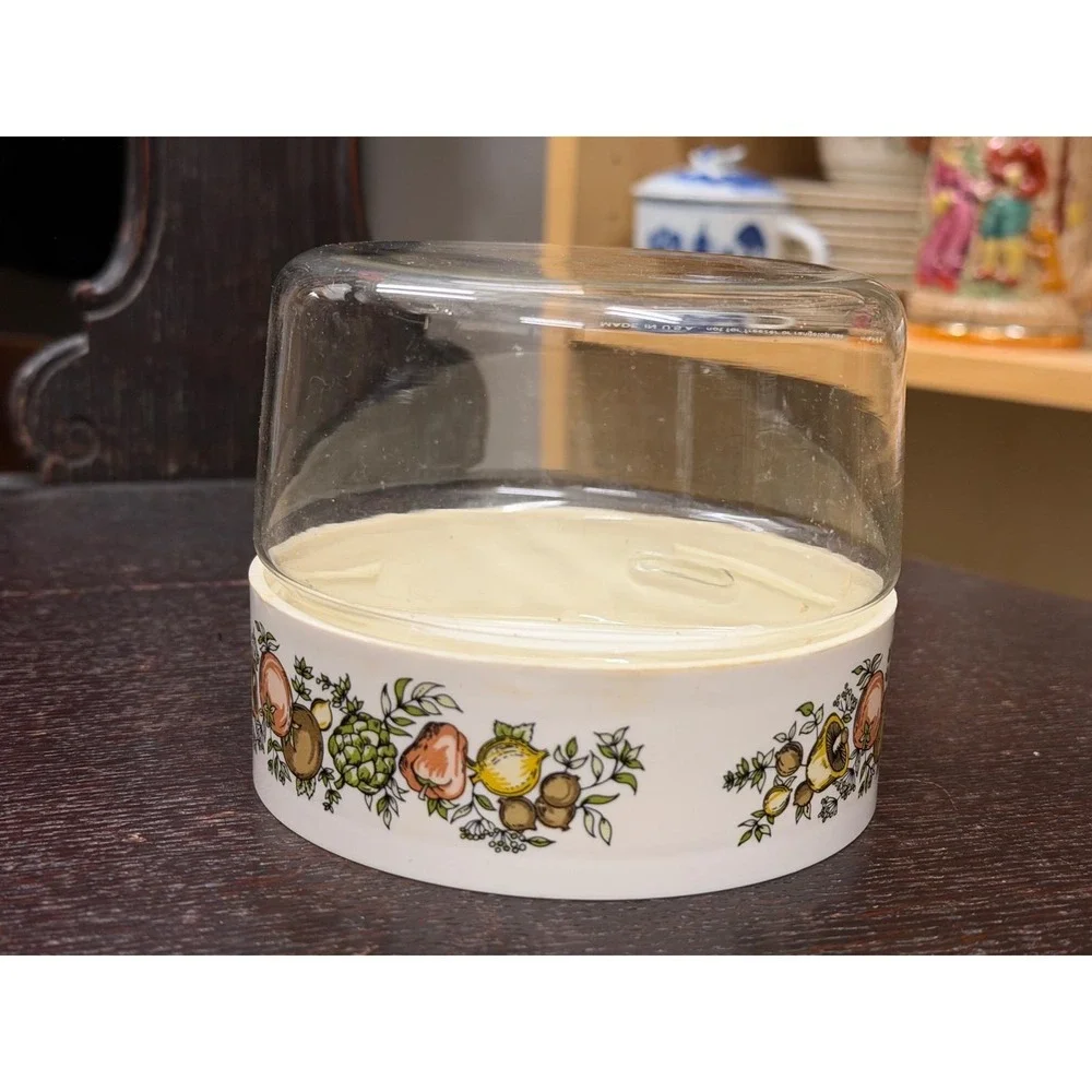 Vintage Pyrex Spice of Life Glass Canister, 1970s Retro Kitchen Storage